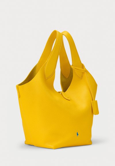 Polo Ralph Lauren POLO PLAY LEATHER TOTE - Maisiņveida soma - canary yellow