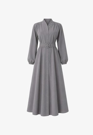 Touché Privé, POPLIN DRESS WITH BUTTON DETAILS - Μάξι φόρεμα - grey