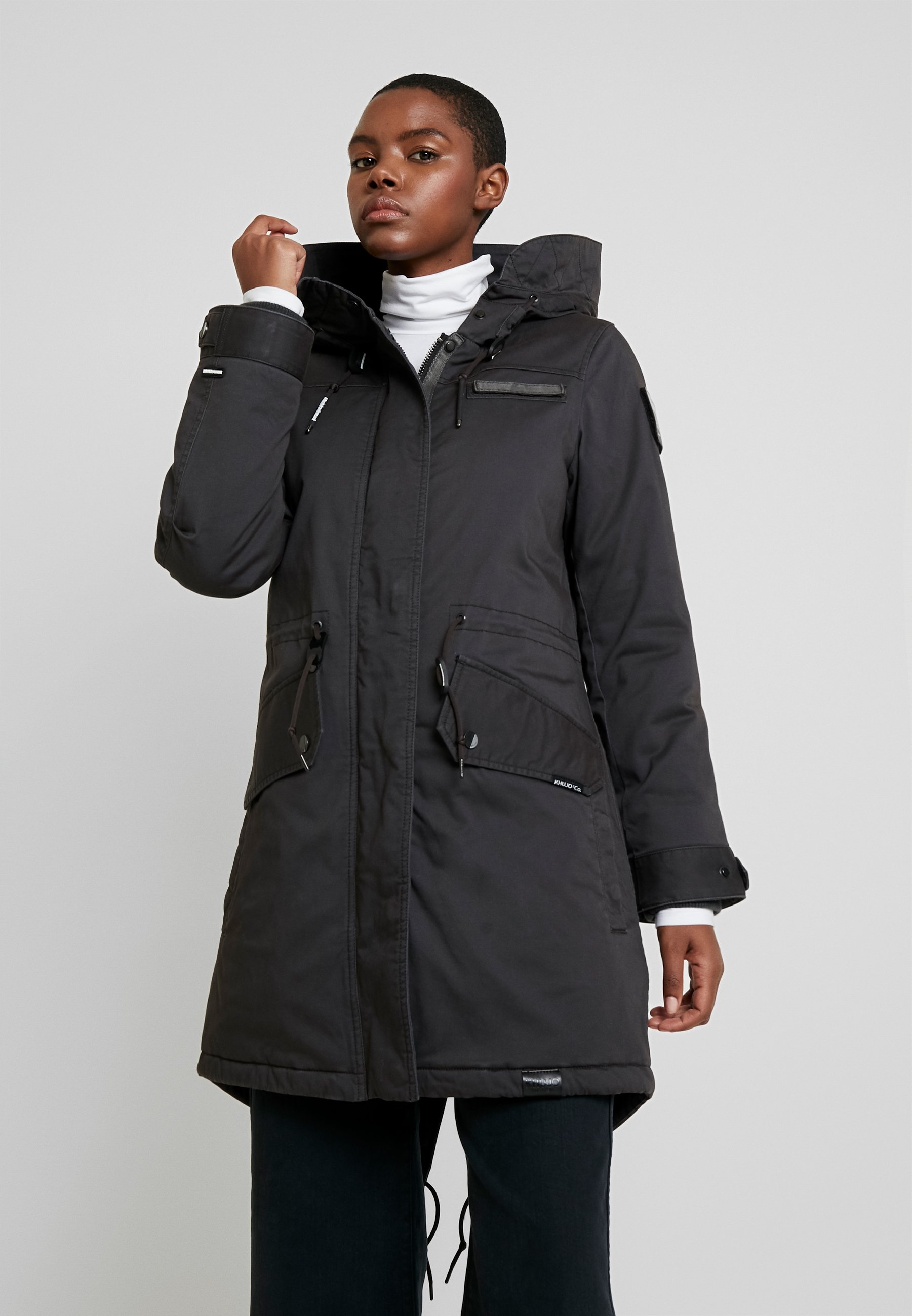 khujo Vinterkåpe frakk black Zalando.no khujo Parka black Zalando.no