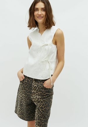 Shorts di jeans - leopard mist