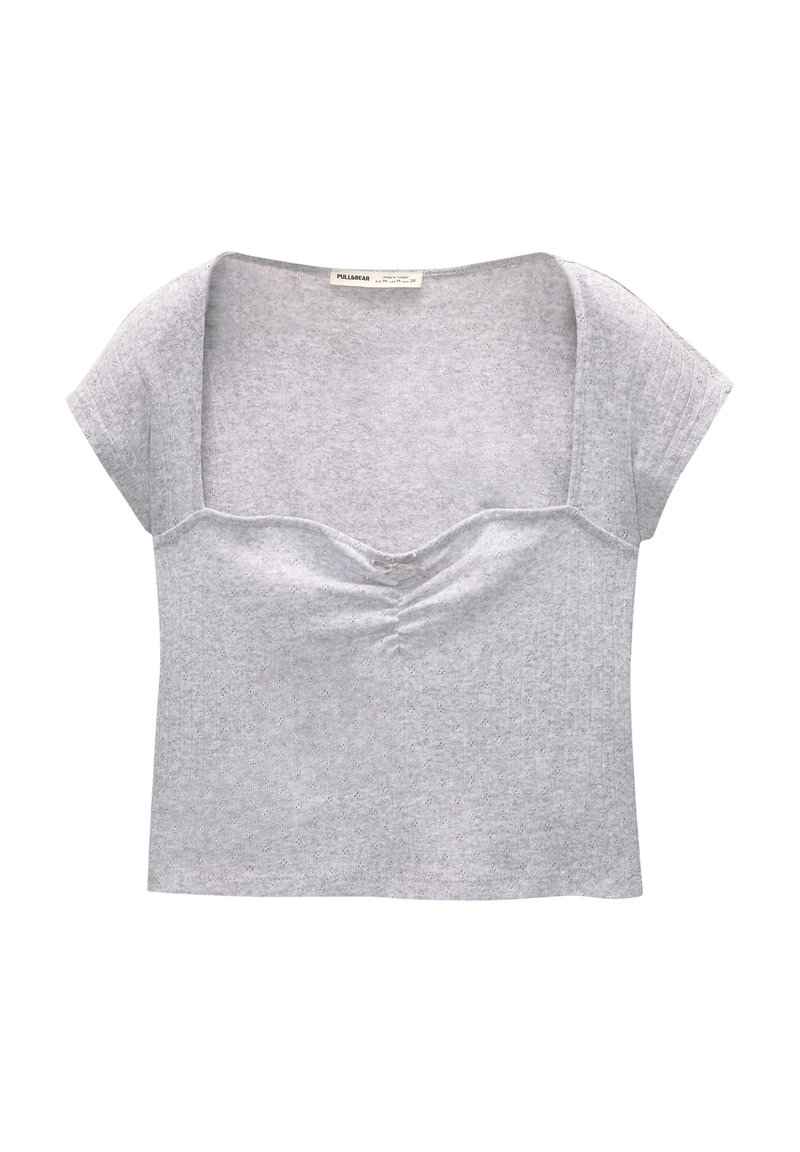 PULL&BEAR T-shirt print grijs PULL&BEAR T-shirt print grijs