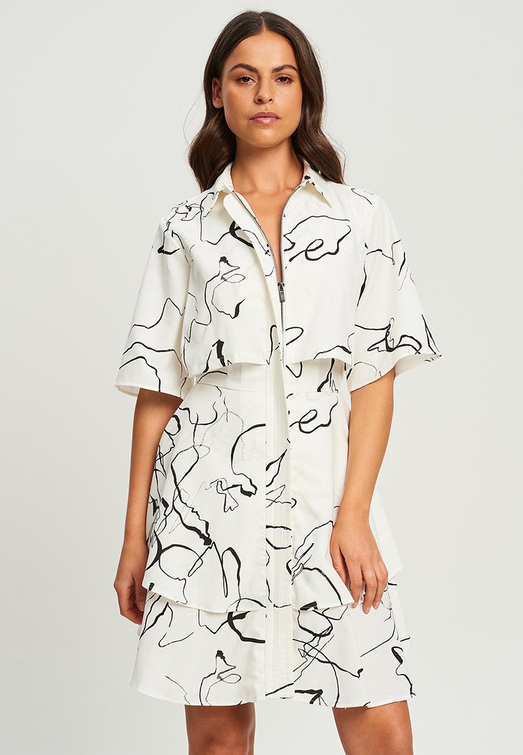 Girls Carrot Twist Layered Shirt Dress