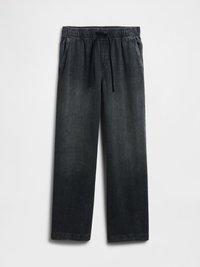 PULL ON WIDE LEG  - Široke nogavice - washed black