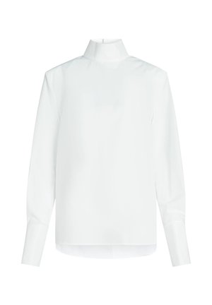 KARL LAGERFELD, HIGH NECK POPLIN BLOUSE - Μπλούζα - white