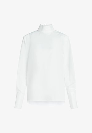 KARL LAGERFELD, HIGH NECK POPLIN BLOUSE - Μπλούζα - white