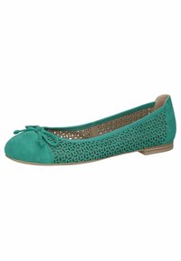 Caprice Balerinke - emerald suede