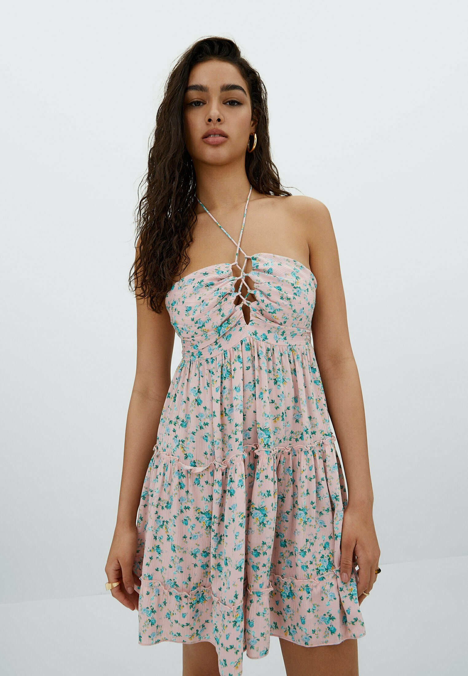 Stradivarius MIT PRINT UND SCHLITZEN - Vestito estivo - pink/multicolore -  Zalando.it