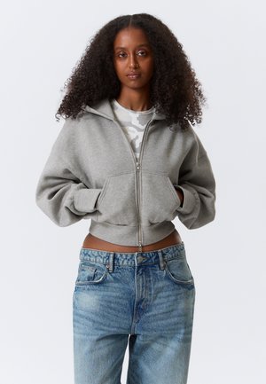 ZIP HOODIE - Felpa con cappuccio - grey melange