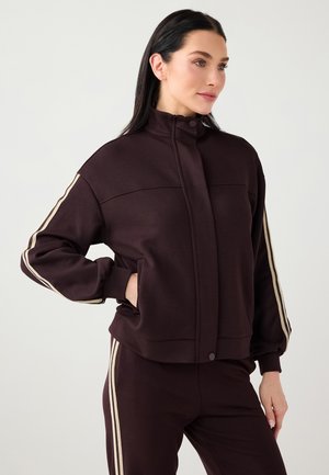 STRAIGHT CUT POCKET DETAIL ZIPPERED  - Veste de survêtement - bitter coffee