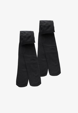 Mustad mustad, venivast ja pehmest kangast. Omab laia vööd ja siledat tekstuuri; täispikk disain ilma mustrite või aktsentideta.