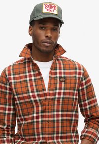 Superdry & Co LONG SLEEVE LUMBER - Overhemd - oregon check orange