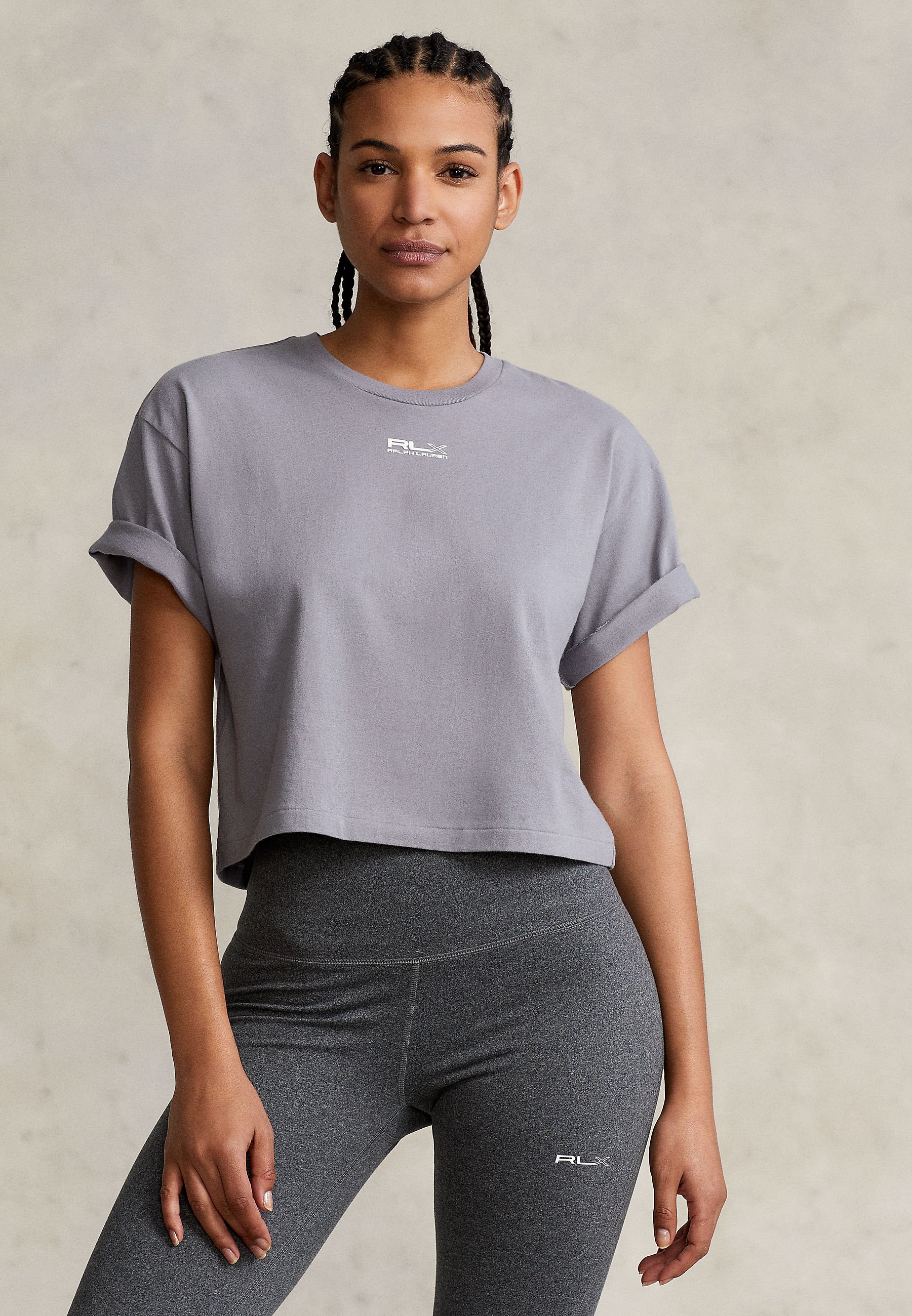 CROPPED COTTON JERSEY TEE - Print 
