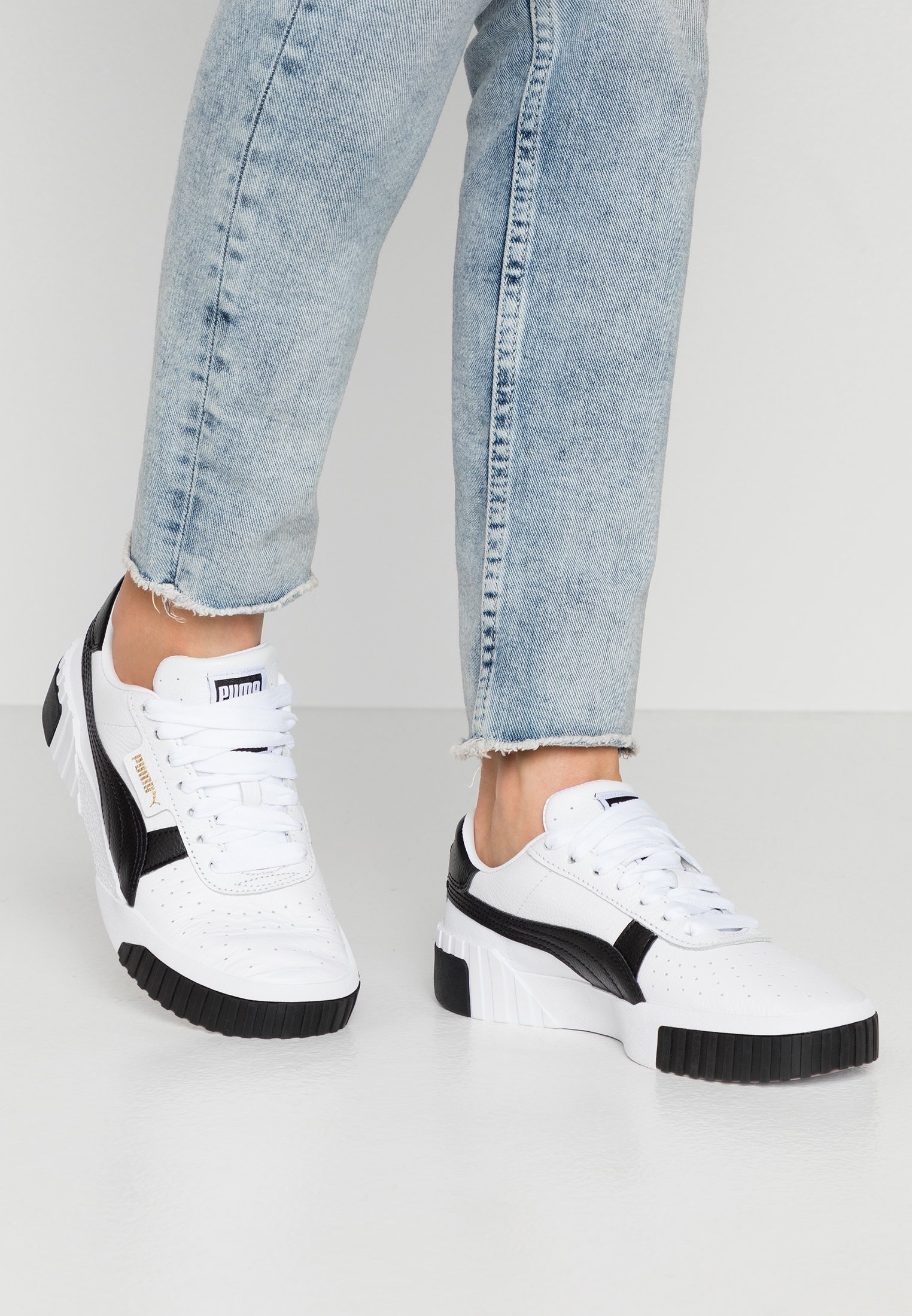 Puma CALI - Sneakers laag - white/black/wit - Zalando.nl