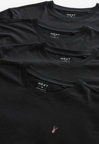 Next 4 PACK REGULAR - T-shirts basic - black