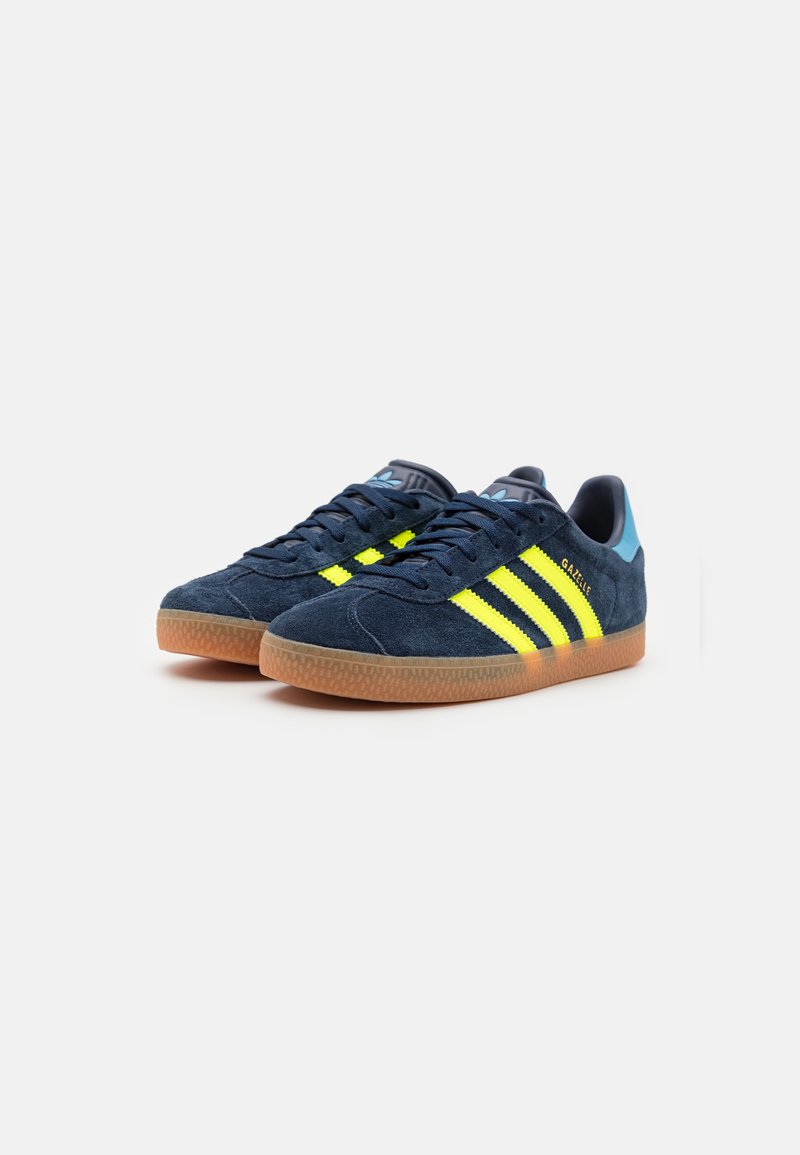adidas gazelle silver green womens Gazelle Indoor Shoes Blue/Cream White/Gold Metallic – Karen Walker
