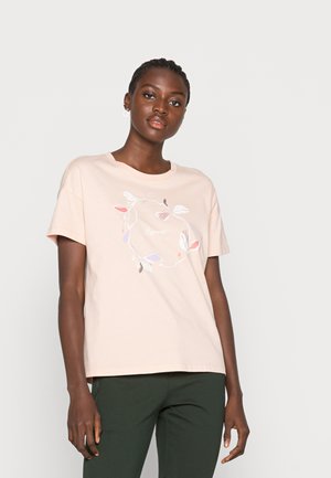 T-shirt z nadrukiem - nude