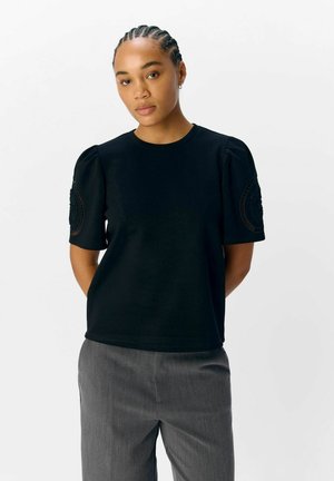 BESTICKTES - Print T-shirt - black