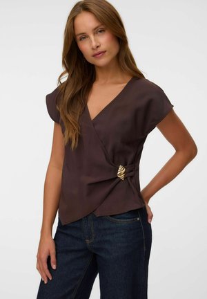Vero Moda, TOP VMJULIETA TOP - Blouse - chocolate torte