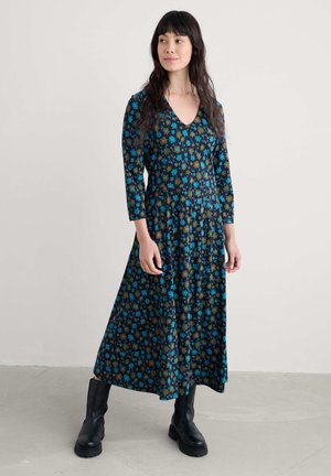 3/4 NANCY - Vestido ligero - navy - falling flowers maritime