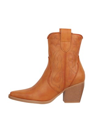 Cowboy/biker ankle boot - braun