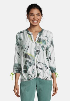 Blouse - white/green