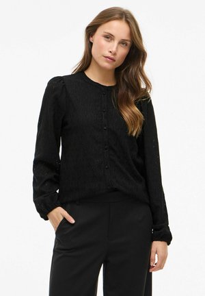VIMADURA RUNDHALS - Bluse - black beauty
