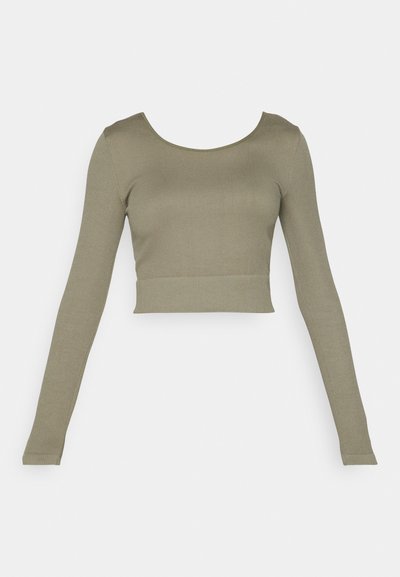 ONPJAIA LIFE CROP SEAM TOP - T-shirt à manches longues - kalamata
