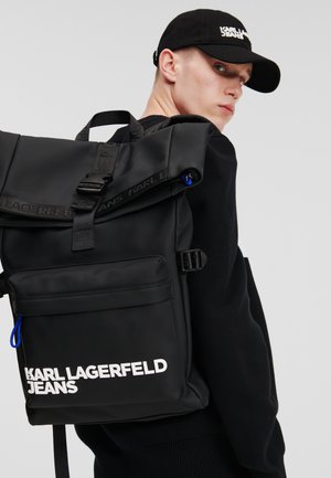 Karl Lagerfeld Jeans UTILITY COATED ROLL-TOP - Nahrbtnik - black
