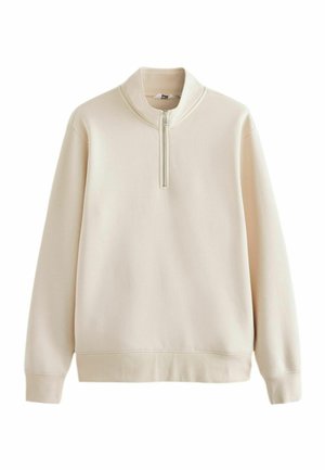 HALF ZIP FUNNEL NECK - Sweatshirt - ecru white