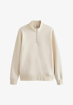 Next HALF ZIP FUNNEL NECK - Sweatshirt - ecru white