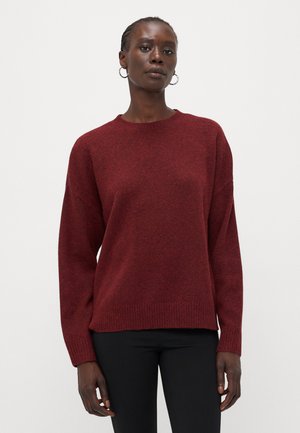 ONLRENE LIFE O NECK  - Strickpullover - cabernet melange