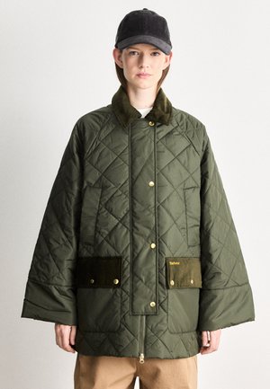 ALDBURGH QUILTED - Palton scurt - olive