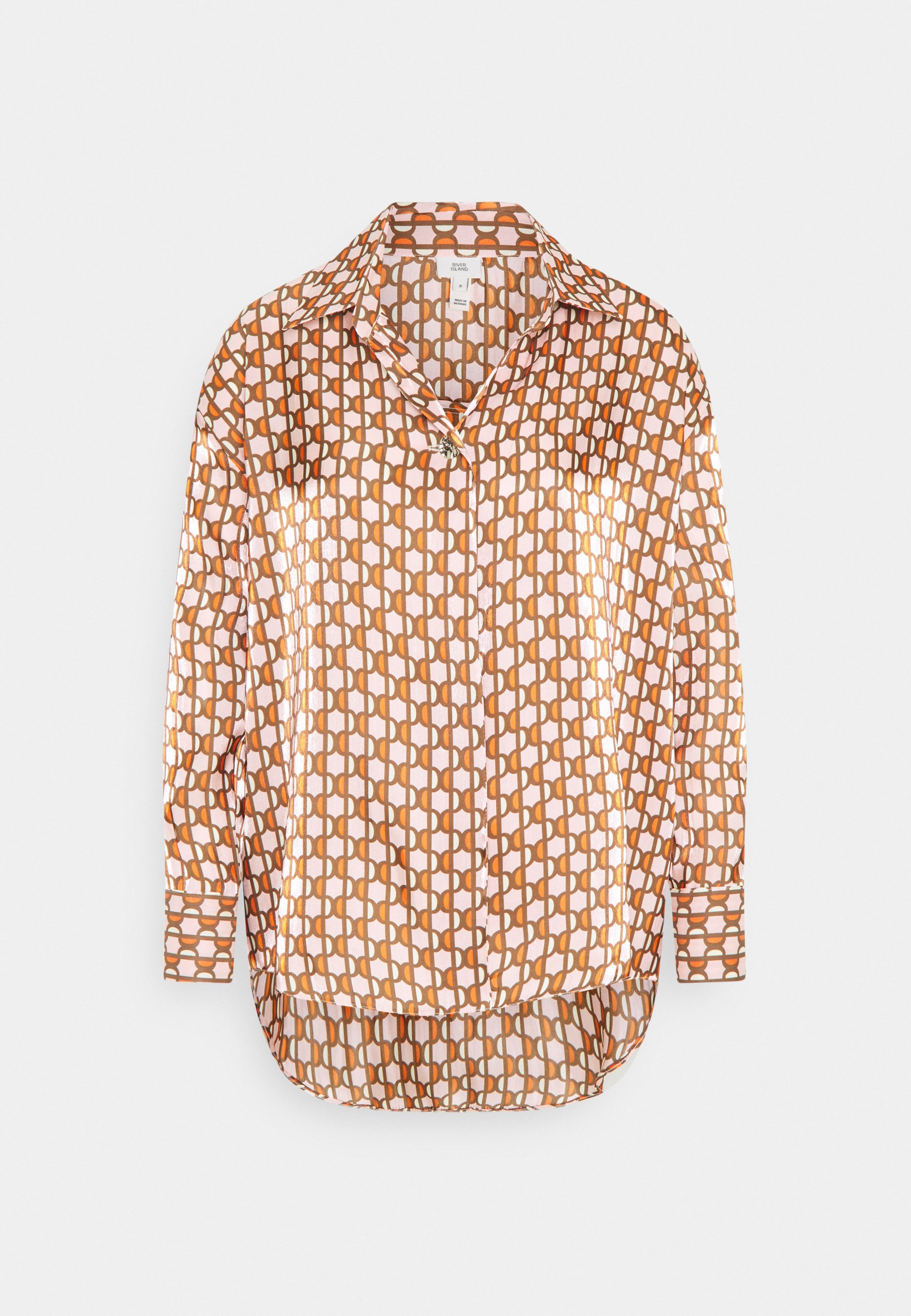 River Island Bluser brown geo Zalando.no River Island Skjorte stone Zalando.no