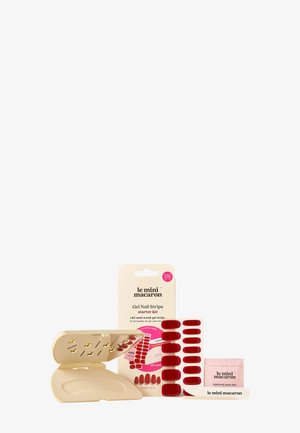 Le Mini Macaron GEL NAIL STRIPS STARTER KIT - Set pour les ongles - rouge dahlia