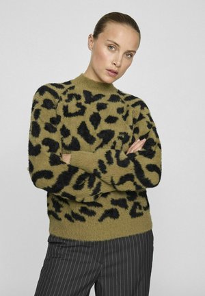GEMUSTERTER
 - Trui - gothic olive