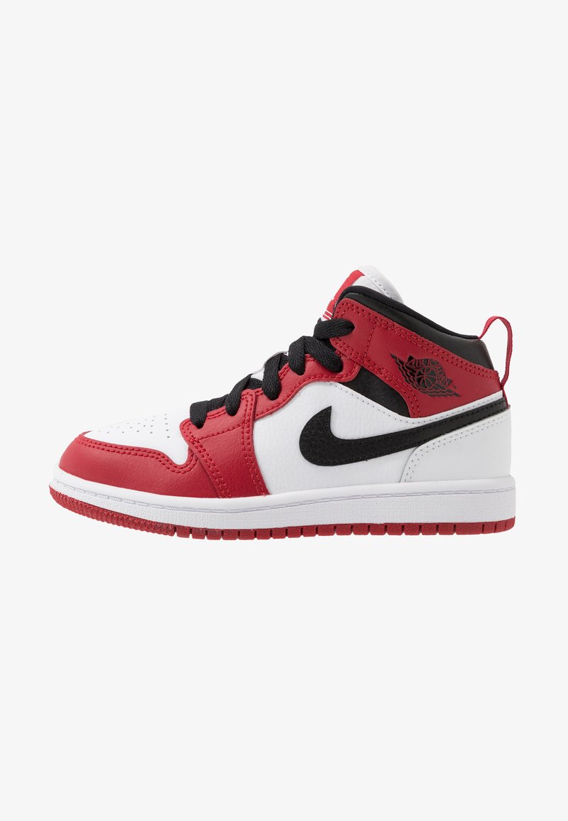 Jordan 1 Mid Unisex Basketballsko White Gym Red Black Hvit Zalando No Jordan 1 Mid Unisex Basketballsko White Gym Red Black Hvit Zalando No