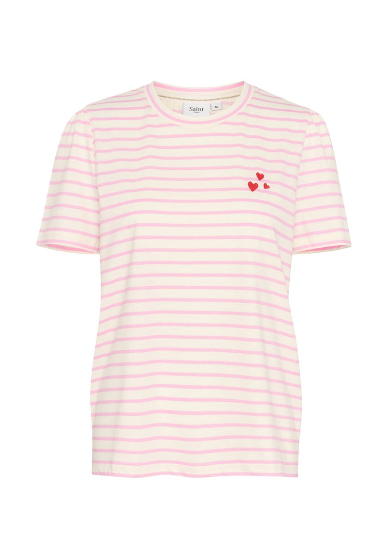 Saint Tropez T-shirt print donkerroze