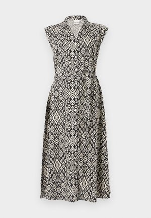 ICHI LINNO - Shirt dress - black diamond ikat