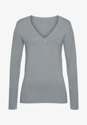V-AUSSCHNITT - Džemperis - grau meliert