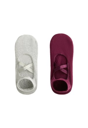 2 PAIRS YOGA AND PILATES WITH CROSSOVER STRAPS - Ponožky do tenisiek - mottled dark purple