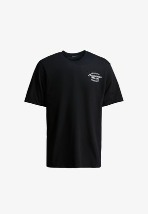 Crna pamučna majica klasičnog kroja, kratkih rukava i okruglog izreza. Sadrži bijeli natpis: "IMANJE ARHIVA ALESSANDRA MILANA".