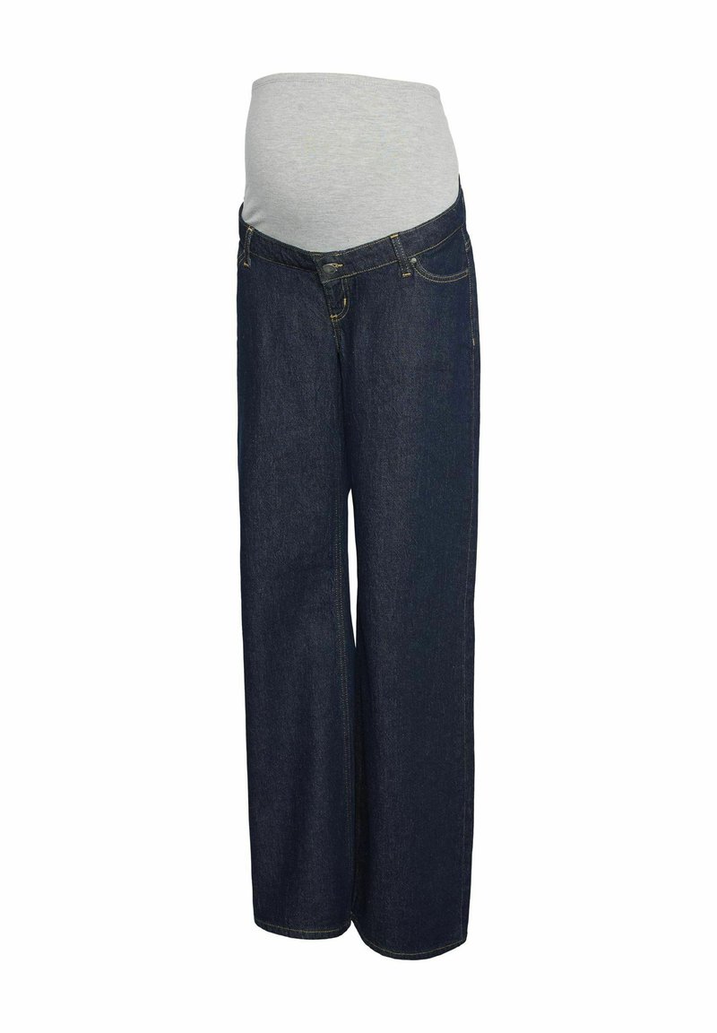 Mamalicious Wide leg donkerblauw denim
