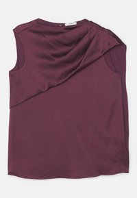 ASYMMETRIC DRAPE BLOUSE - Top - bordeaux