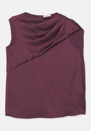 Erdem ASYMMETRIC DRAPE BLOUSE - Top - bordeaux