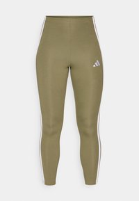 LEG - Punčochy - olive strata/white
