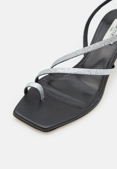 Elleme TWIST GLITTER - Σανδάλια τύπου T - silver/black