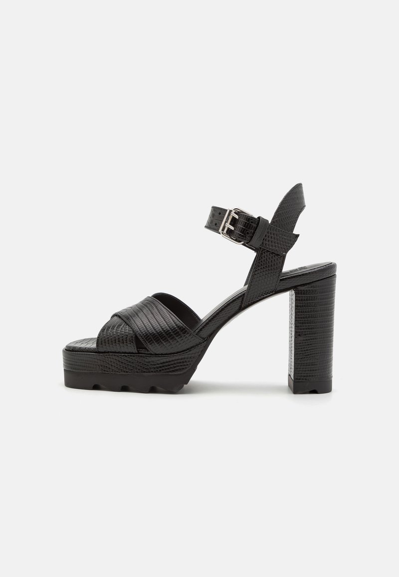 The Kooples CHAUSSURES - Sandales à plateforme - black