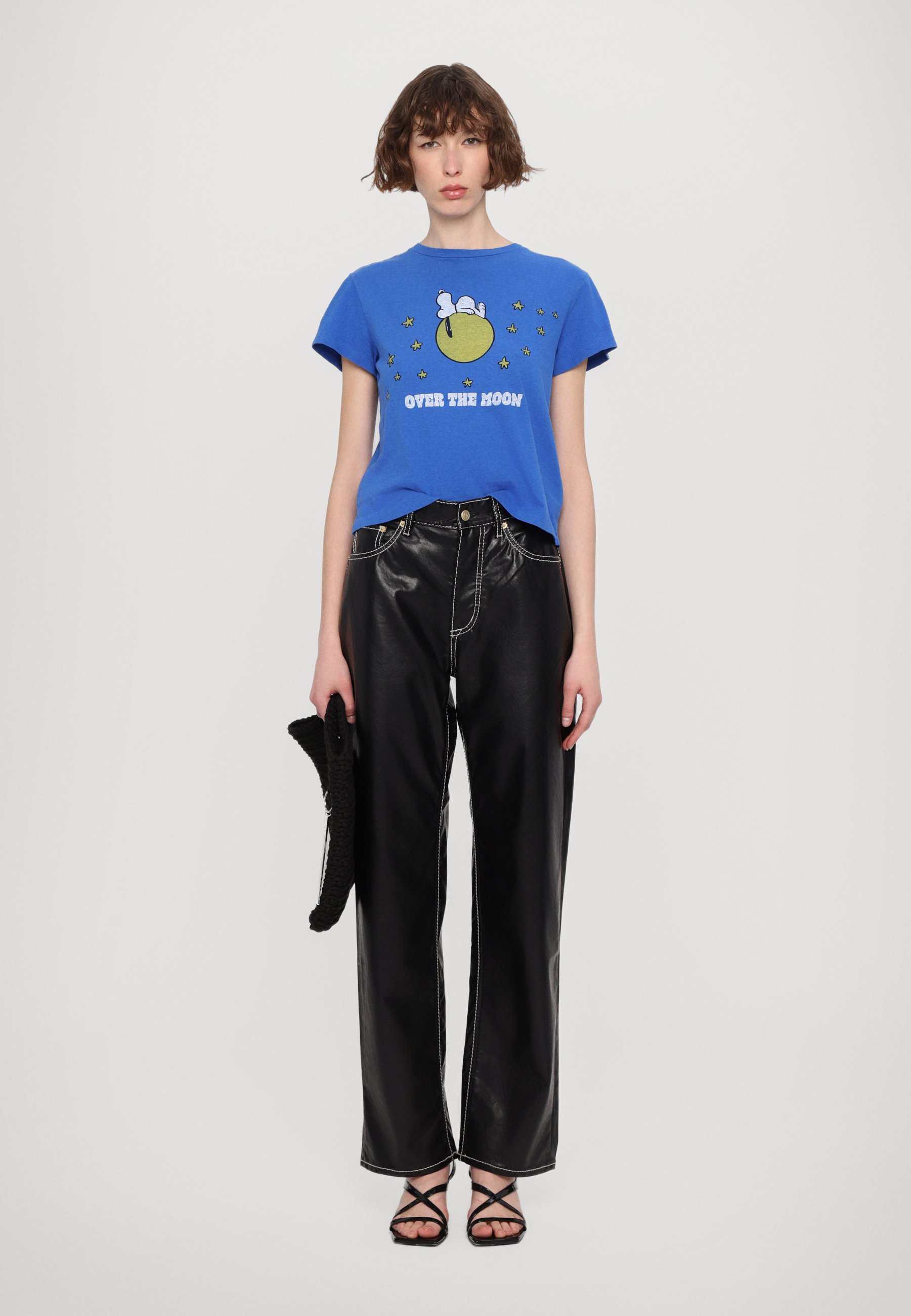 RE/DONE CLASSIC TEE SNOOPY MOON - Print T-shirt - lapis/royal blue