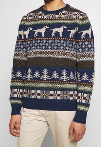 J.CREW Stickad tröja - dark blue