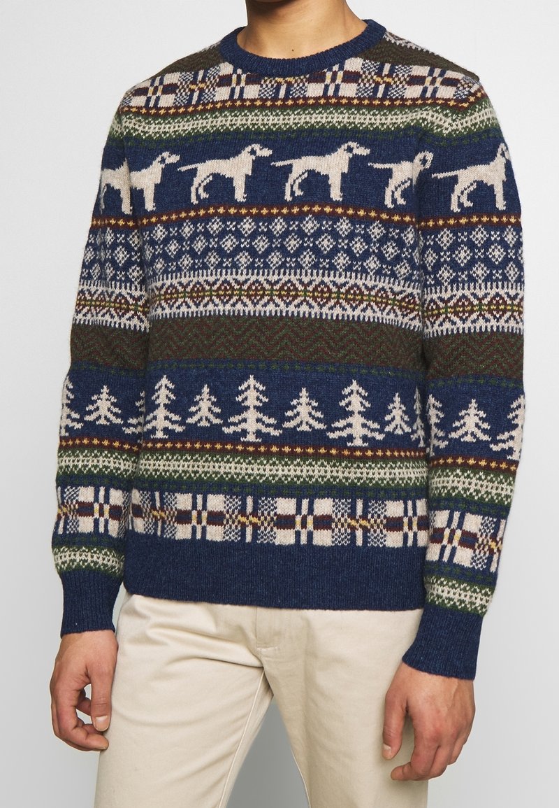 J.CREW Stickad tröja - dark blue